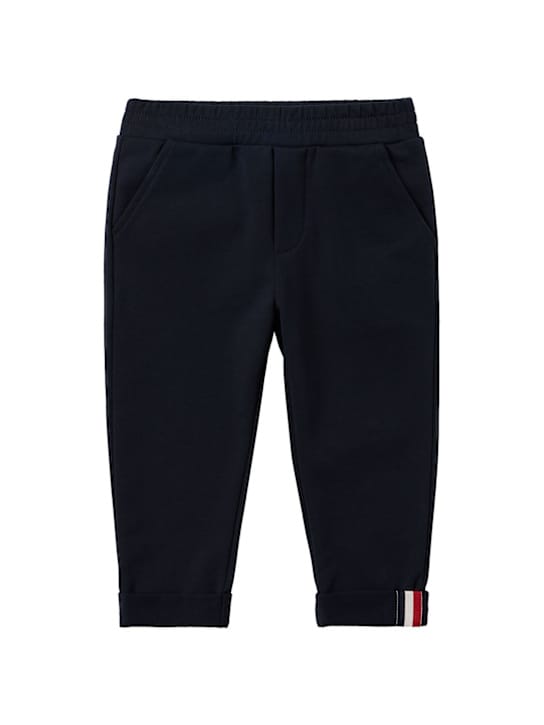 Moncler: 三色边装饰棉质运动裤