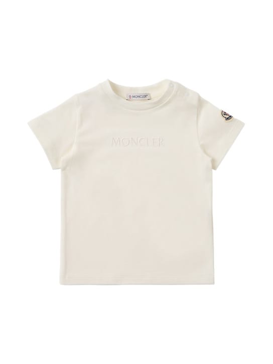 Moncler: 刺绣logo棉质T恤