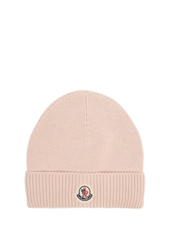 Moncler: logo 棉质针织帽