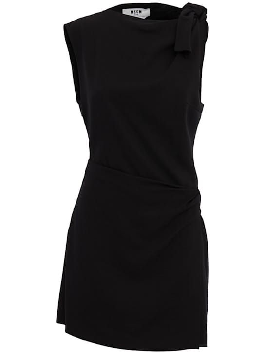 MSGM: Robe courte en crêpe à drapé