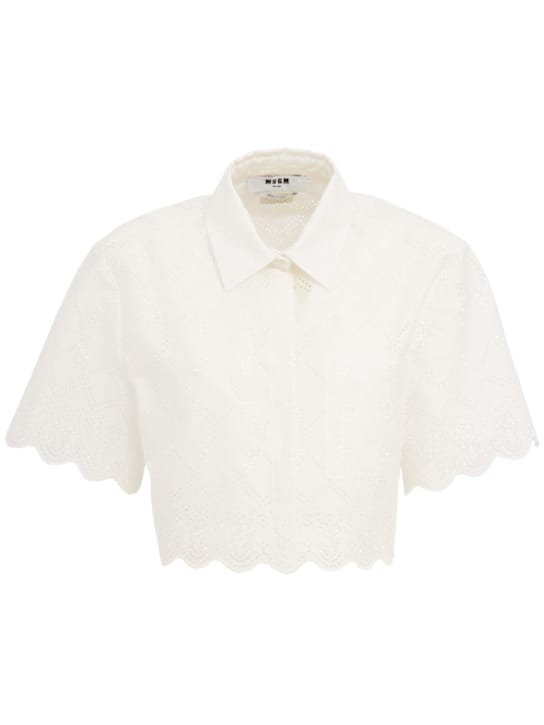 MSGM: 经典领短款衬衫