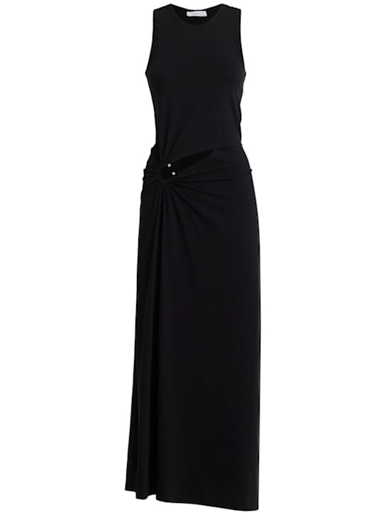 Rabanne: Cotton-jersey maxi dress with cut-out