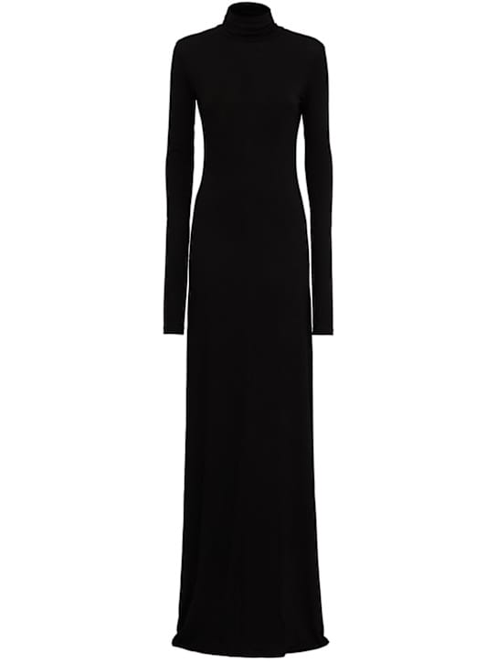 MARCELL PUSTUL: High-neck jersey maxi dress