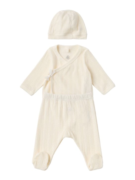 Petit Bateau: 印花棉质针织上衣、裤子和帽子