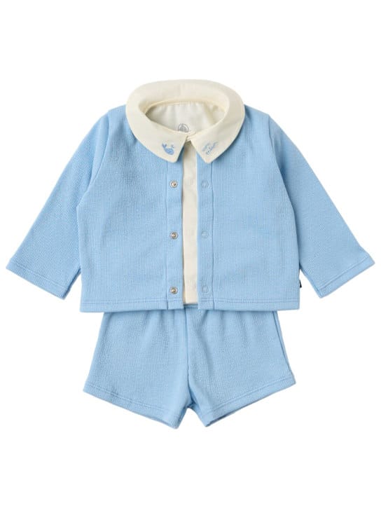 Petit Bateau: 棉质莫代尔T恤，开衫和裤子