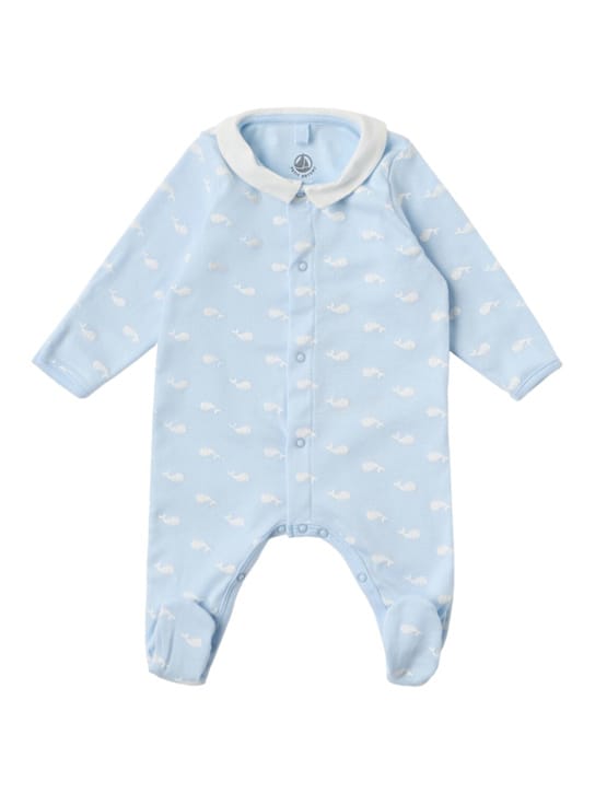 Petit Bateau: 棉质平纹针织连体衣