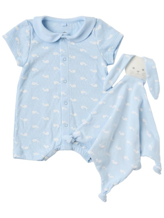 Petit Bateau: 印花棉质针织连体衣和玩具
