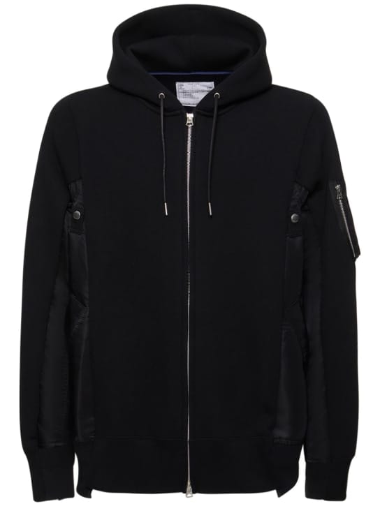 Sacai: 带拉链的连帽衫