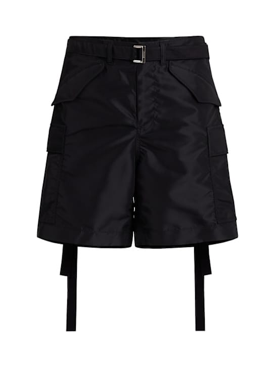 Sacai: 带皮带环的工装短裤
