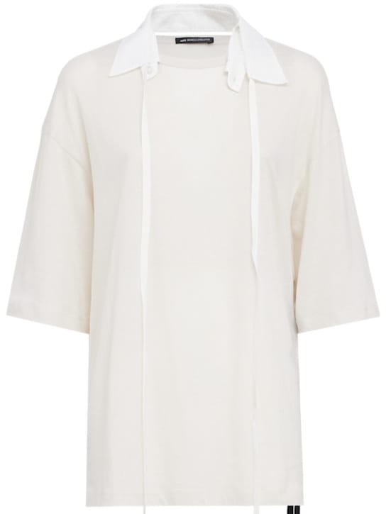 Ann Demeulemeester: Agapi棉质衬衫，带领子细节