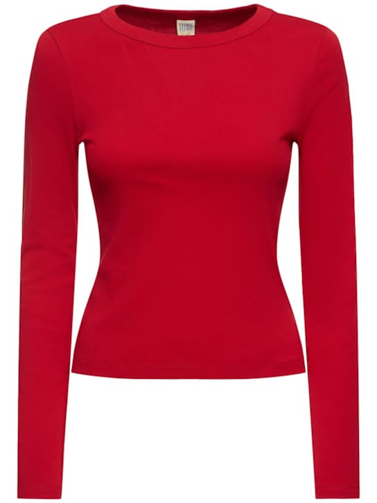 Flore Flore: 有细纹的有机棉Max Tee T恤