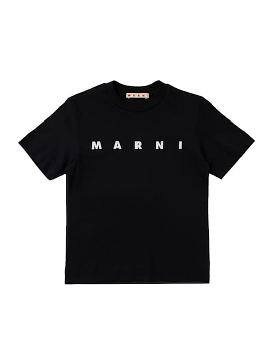 Marni Junior: 棉质logo t恤