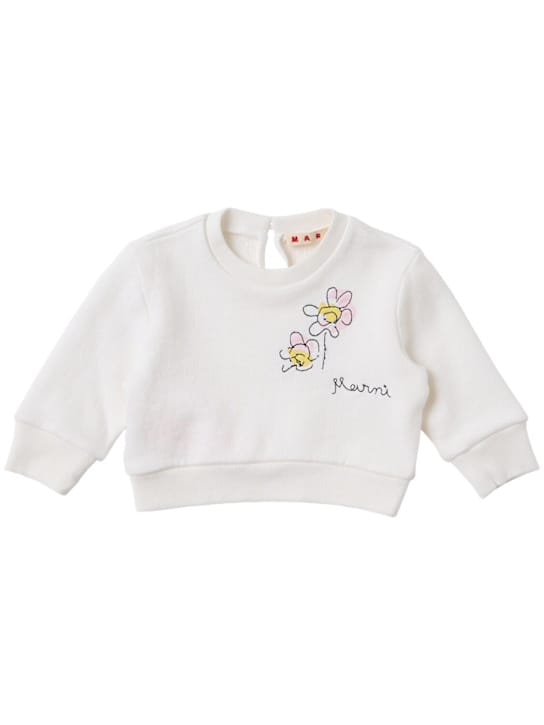 Marni Junior: Cotton logo sweatshirt