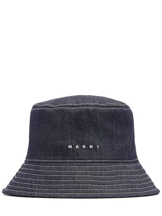 Marni Junior: 棉混纺帆布桶帽
