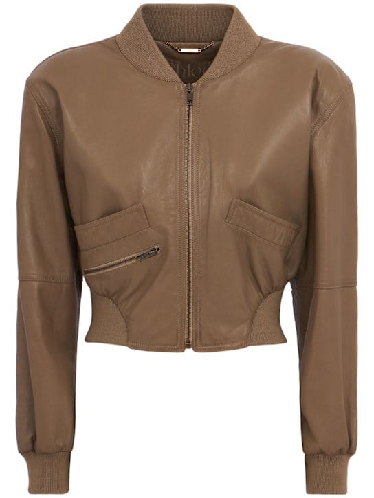 Chloé: 带有罗纹领口的飞行夹克