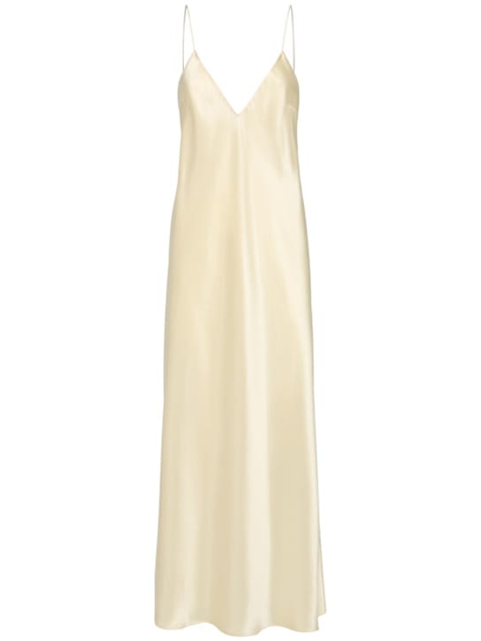 Khaite: Long satin dress with straps
