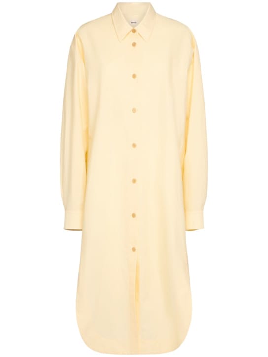Khaite: Cotton shirt dress with buttons
