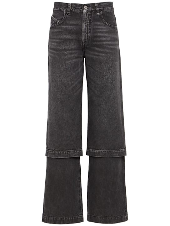 The Attico: Cotton layered baggy jeans