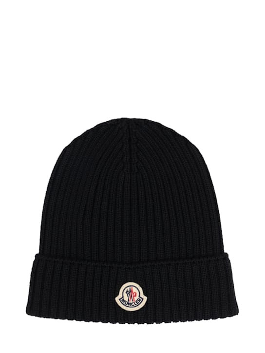 Moncler: 处女羊毛毛线帽