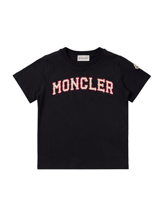 Moncler: 标志印花棉T恤