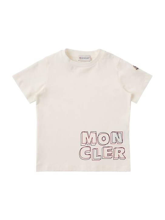 Moncler: Logo cotton t-shirt