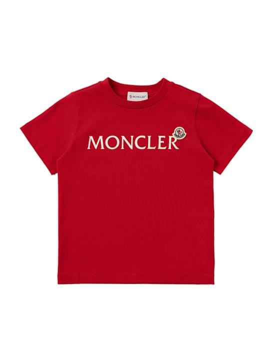 Moncler: Logo cotton t-shirt