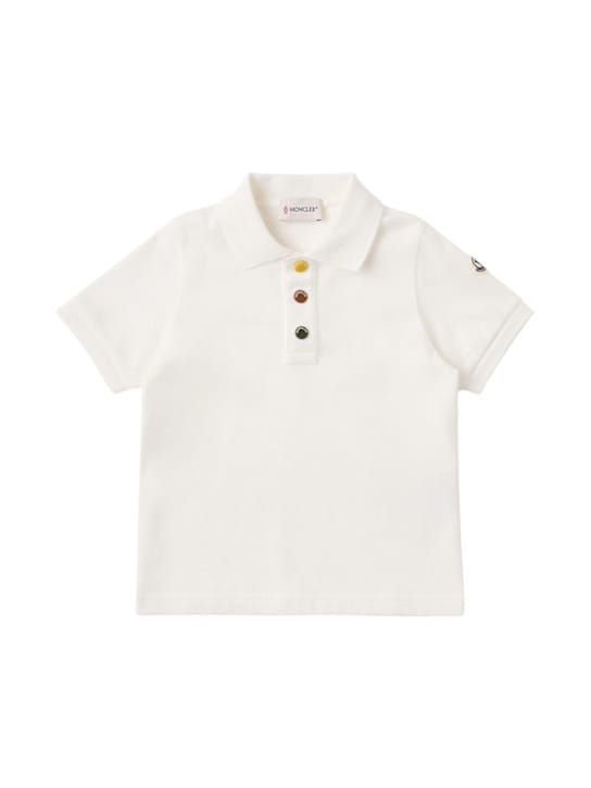 Moncler: Cotton piquet polo shirt
