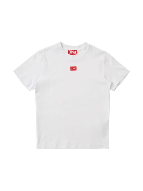Diesel Kids: 印花棉混纺针织T恤