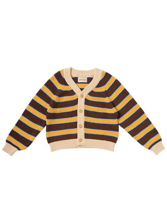 Bobo Choses: Cardigan a righe in cotone biologico