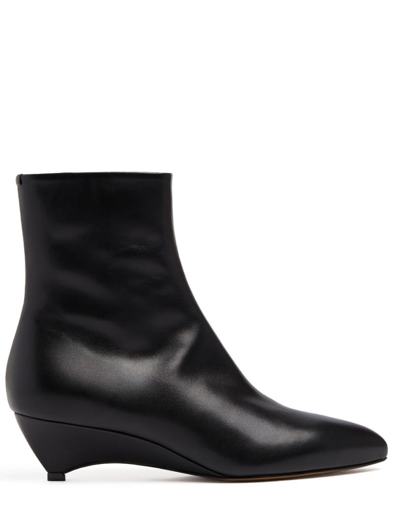 Jil Sander: Botte aus Kalbsleder mit Spool-Absatz