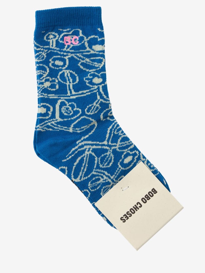 Bobo Choses: Sketchy Flowers print long socks