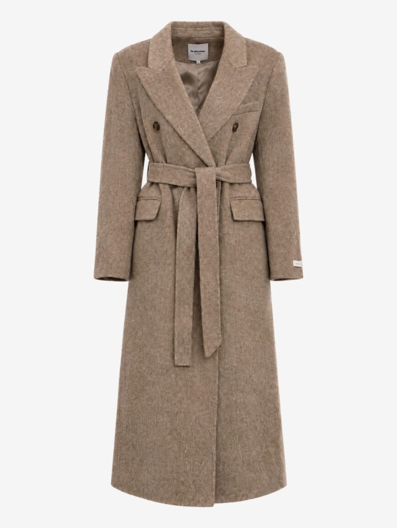 LA PISCINE: Belted double coat