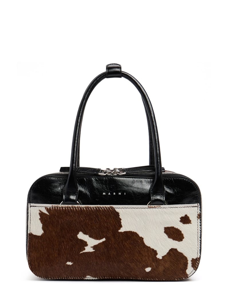 Marni: Small Bauletto calf leather shoulder bag