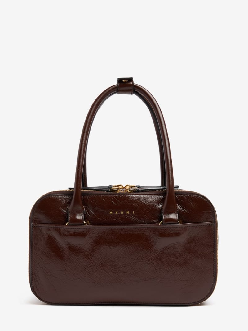 Marni: Leather Small Bauletto shoulder bag
