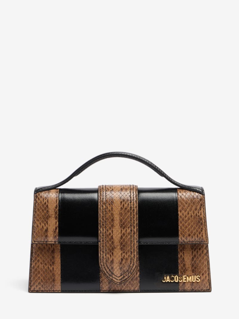 Jacquemus: Le Grand Bambino croco embossed bag