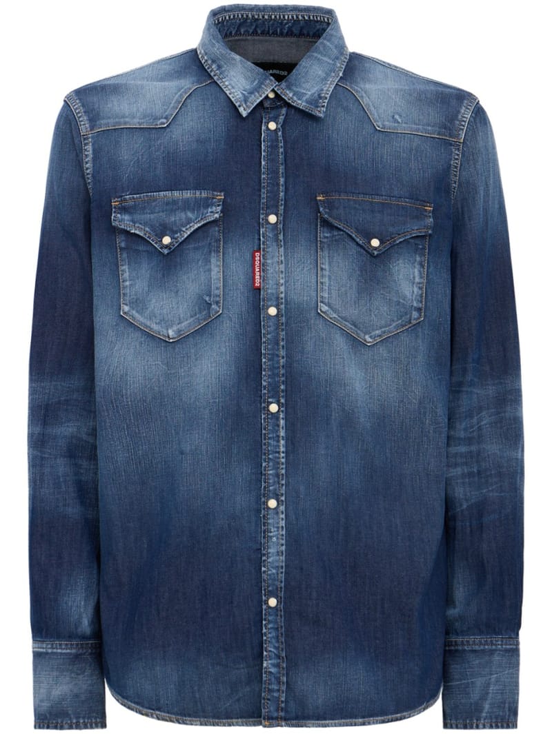 Dsquared2: Stretch cotton western shirt