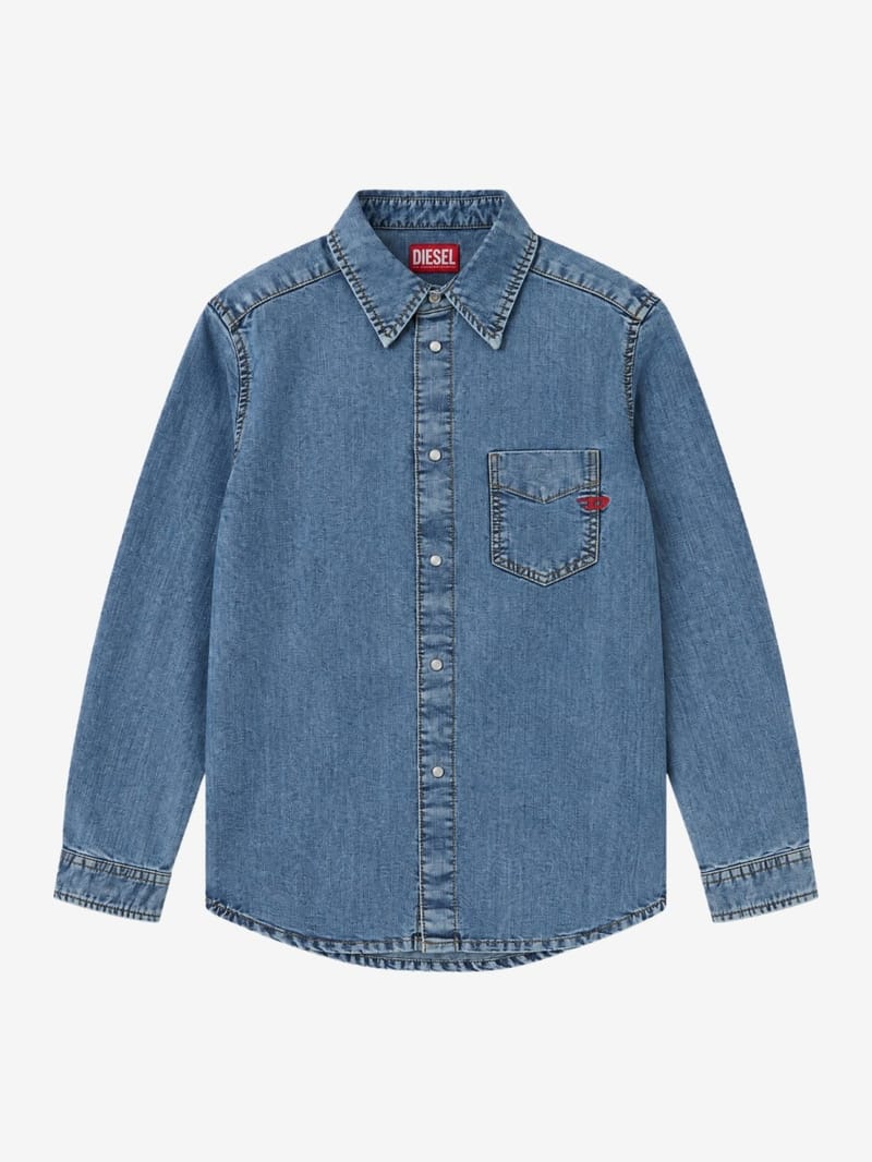 Diesel Kids: Cotton chambray shirt