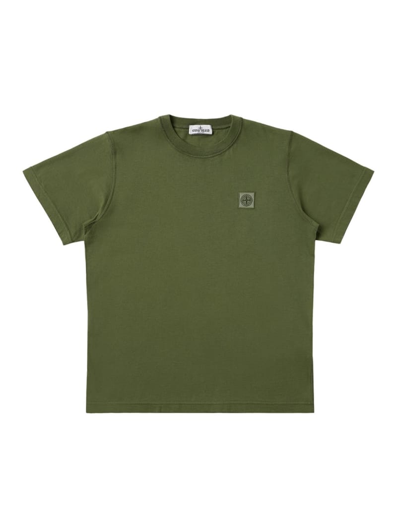Stone Island Junior: 带有标志的棉质针织T恤