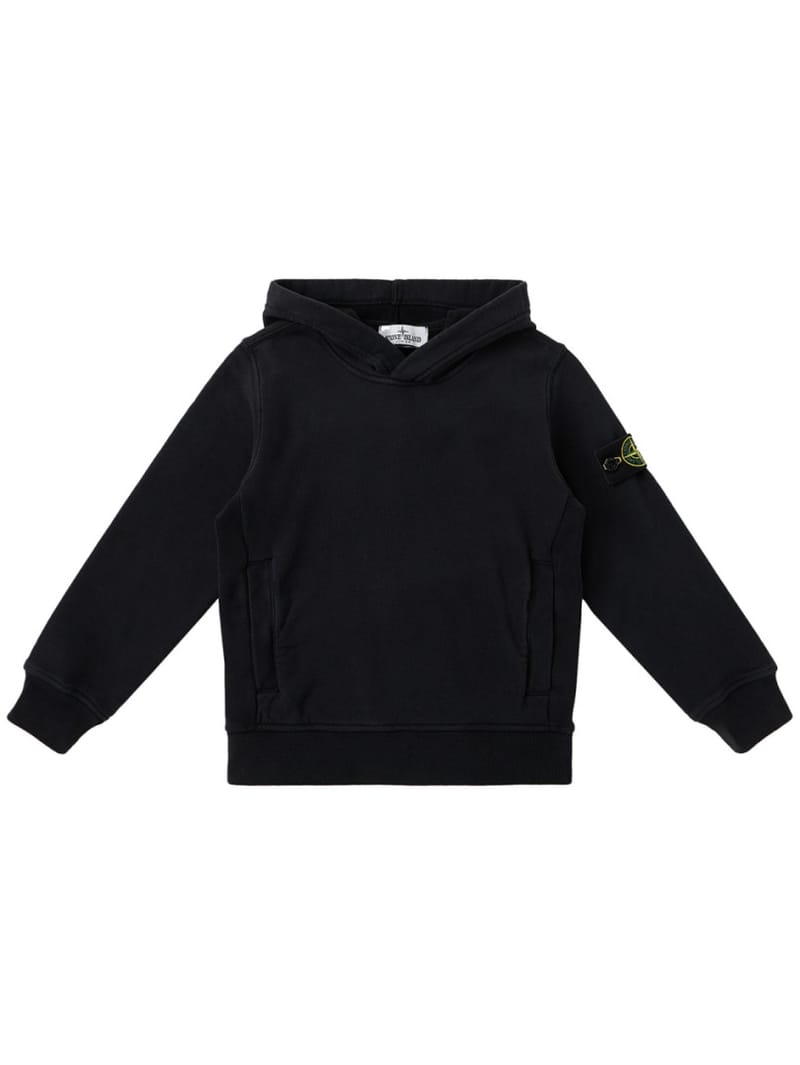 Stone Island Junior: 棉质连帽卫衣