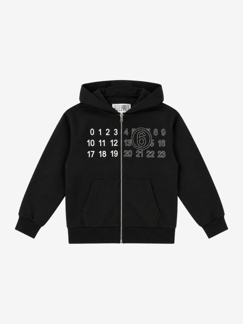 MM6 Maison Margiela: Cotton zip-up hoodie