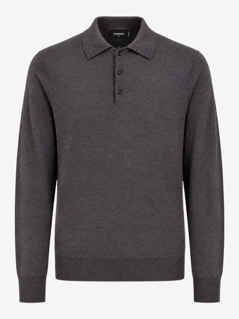 Dsquared2: D2 Upside Down Long Sleeves Polo