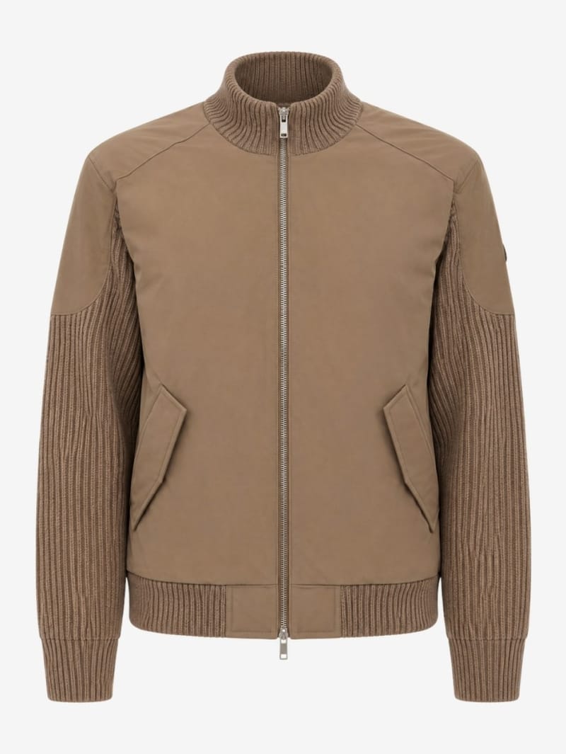 Moose Knuckles: Magnus hybrid wool knit jacket