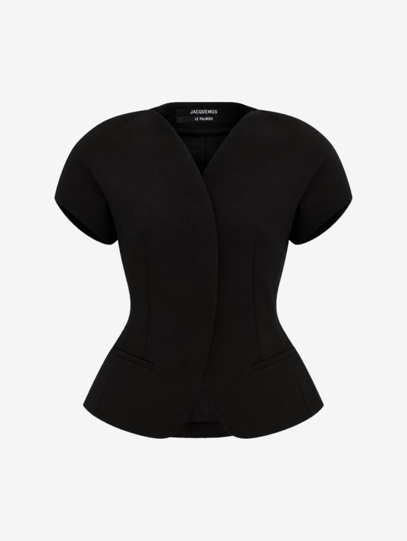 Jacquemus: Ovalo short-sleeve wool jacket