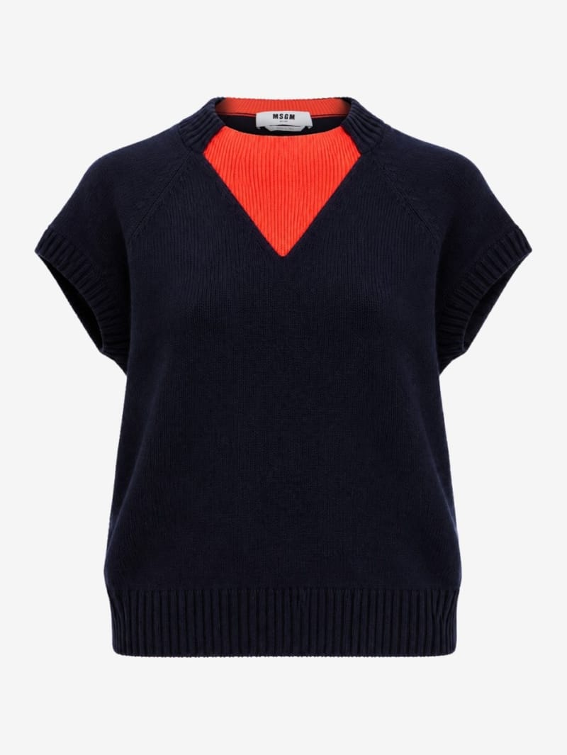MSGM: Oversize v-neck vest