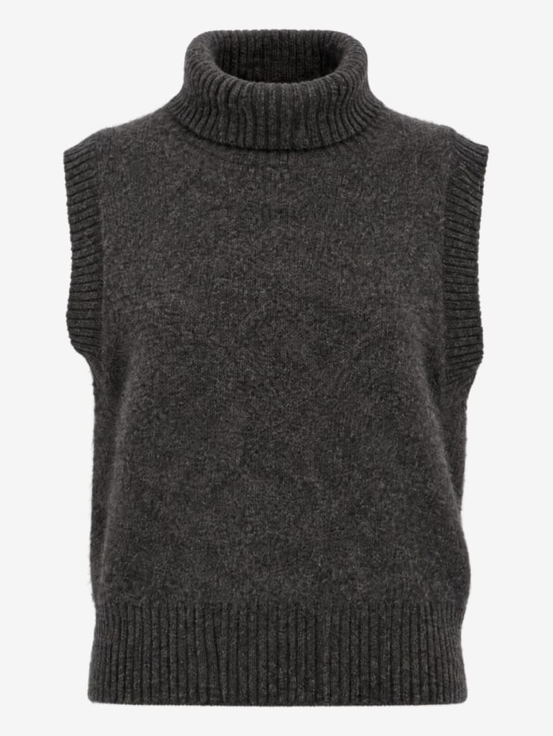 LA PISCINE: Knit turtle vest