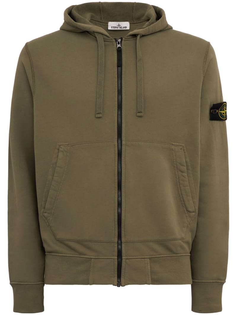 Stone Island: 棉质拉链帽衫