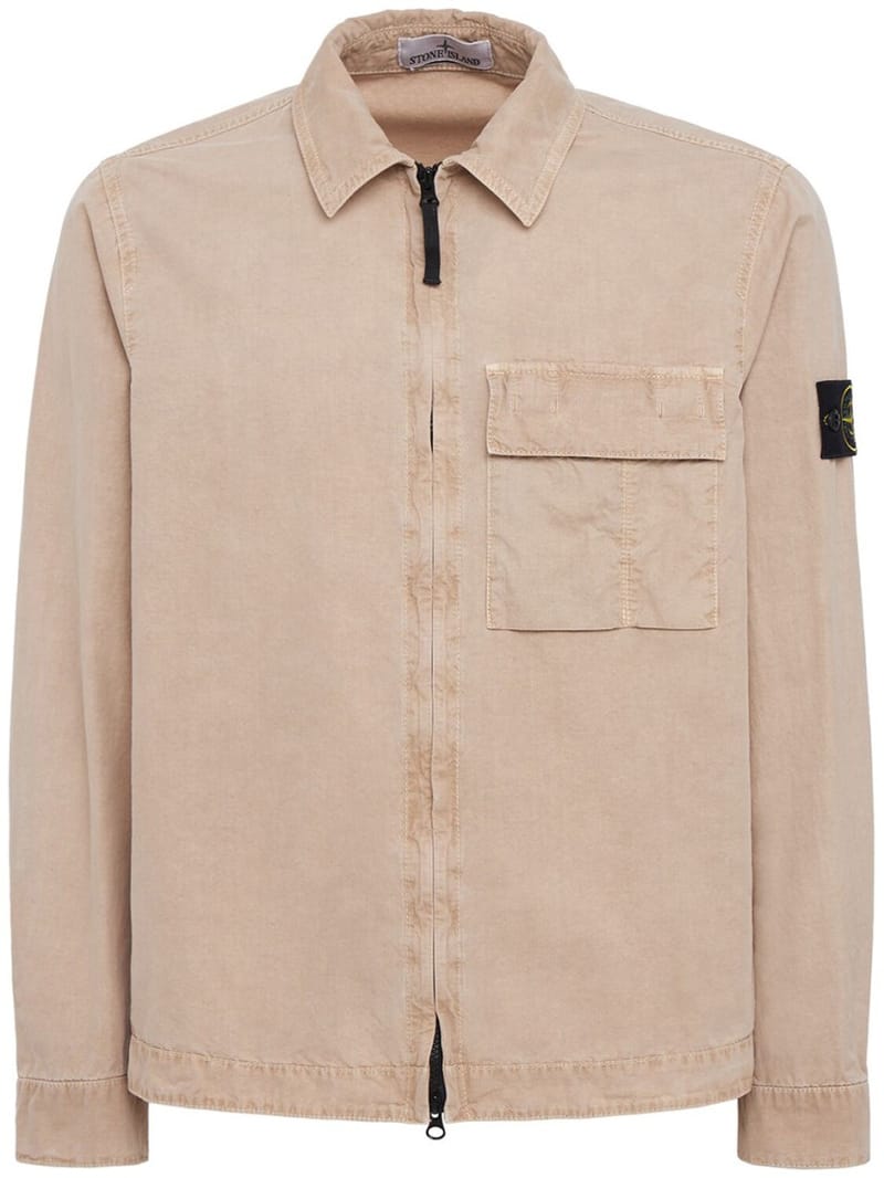 Stone Island: Logo 短袖拉链衫