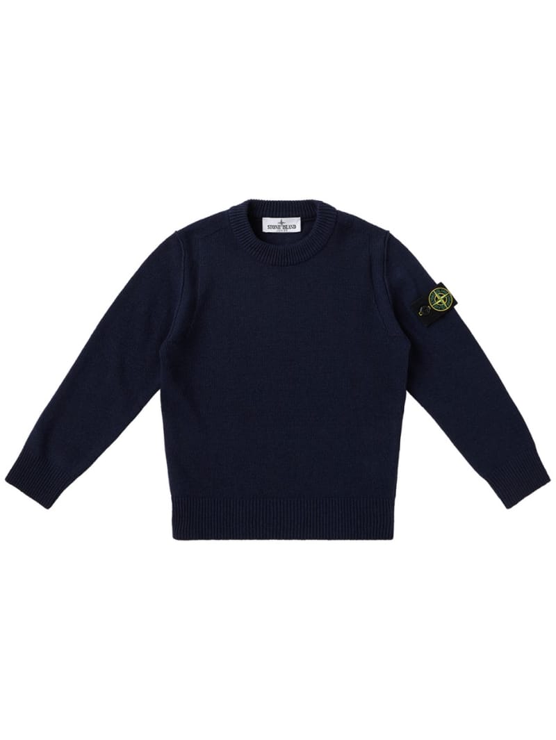 Stone Island Junior: Maglione girocollo con badge