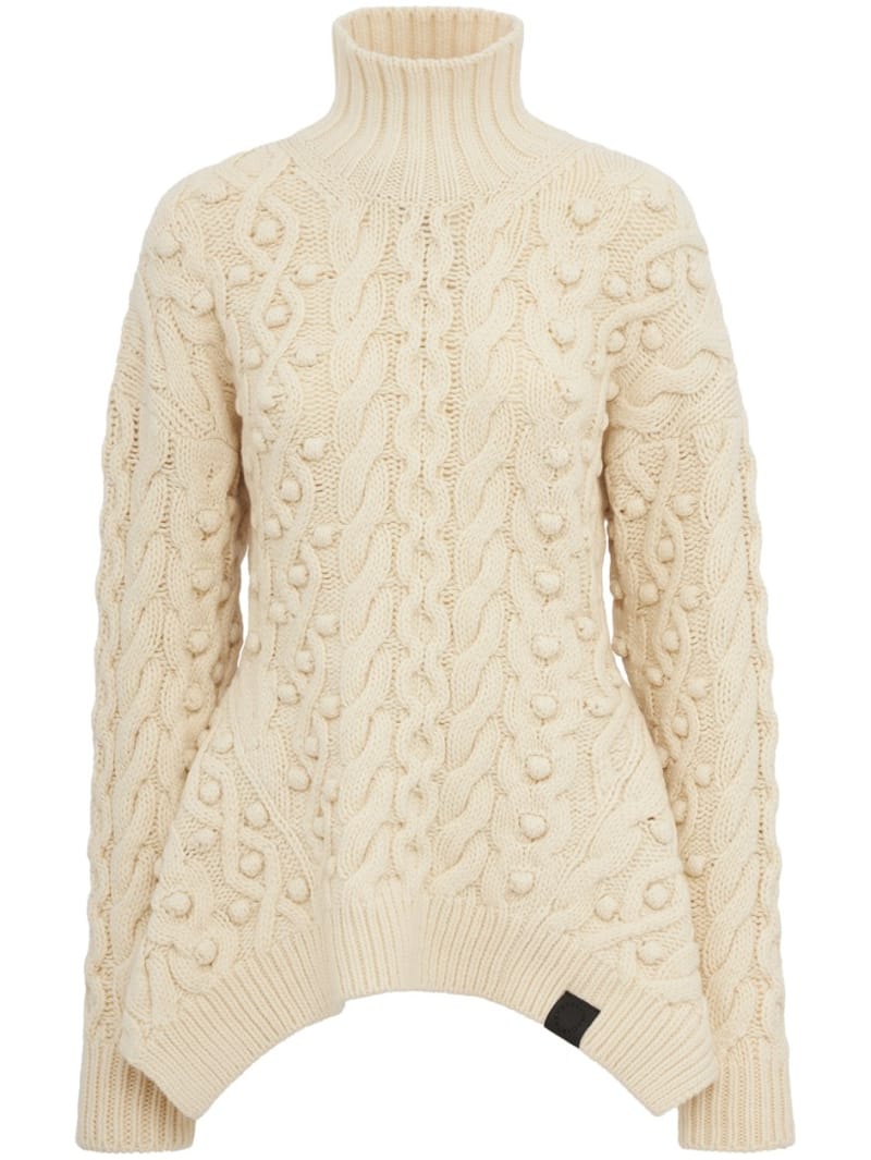 Stella McCartney: Jersey de lana con peplum de punto trenzado Bobble