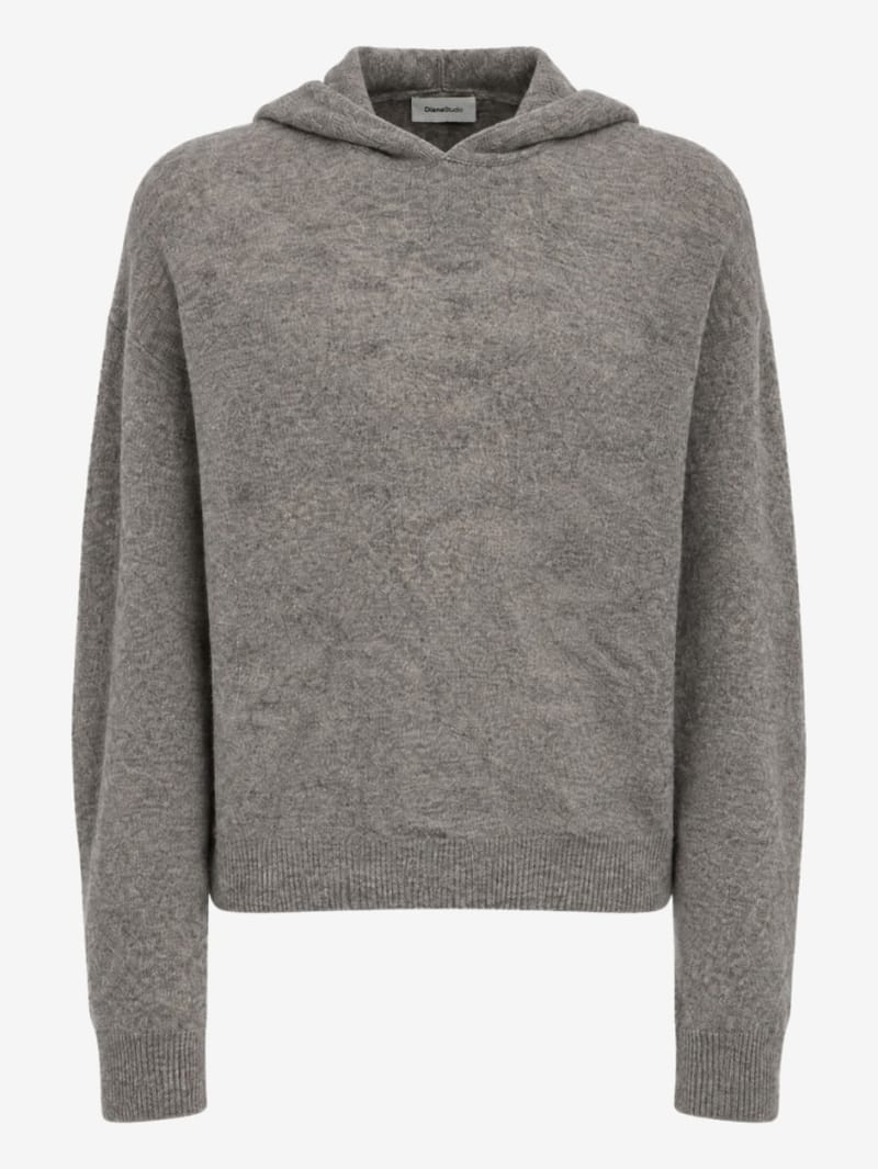 DIANA STUDIO: Merino wool & cashmere knit hoodie